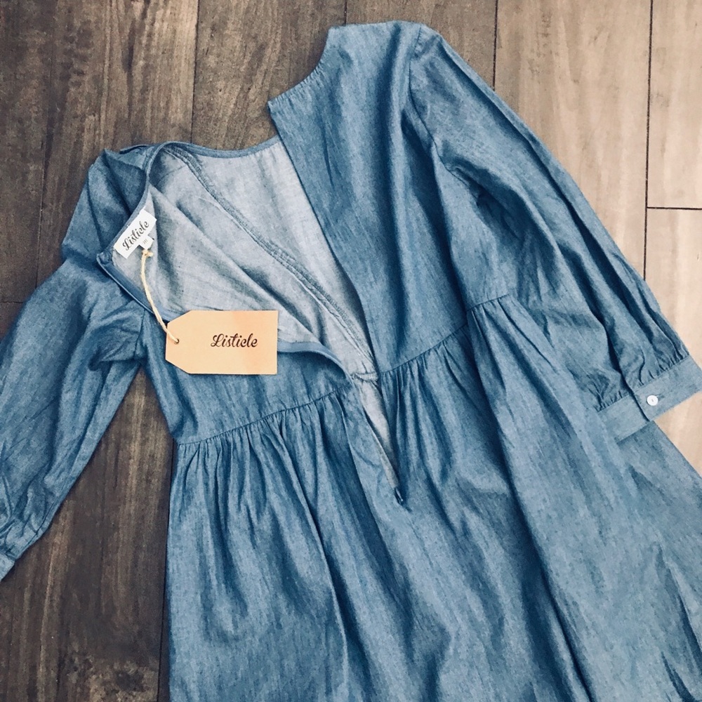 Ruffled Denim Dress - Picture 5 of 14